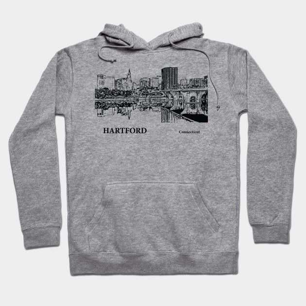 Hartford Connecticut Hoodie by Lakeric